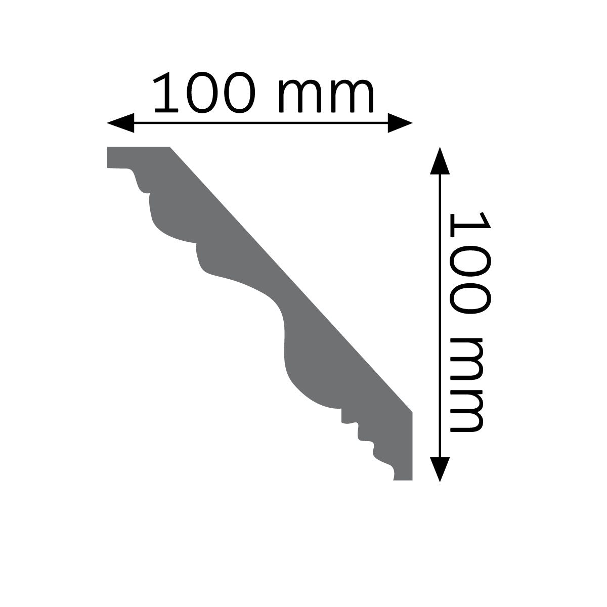 Stuckleiste Imola – 10 × 10 cm