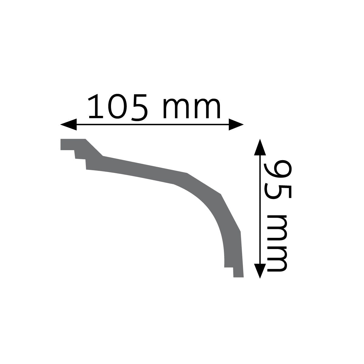 Stuckleiste Imperia – 9,5 × 10,5 cm