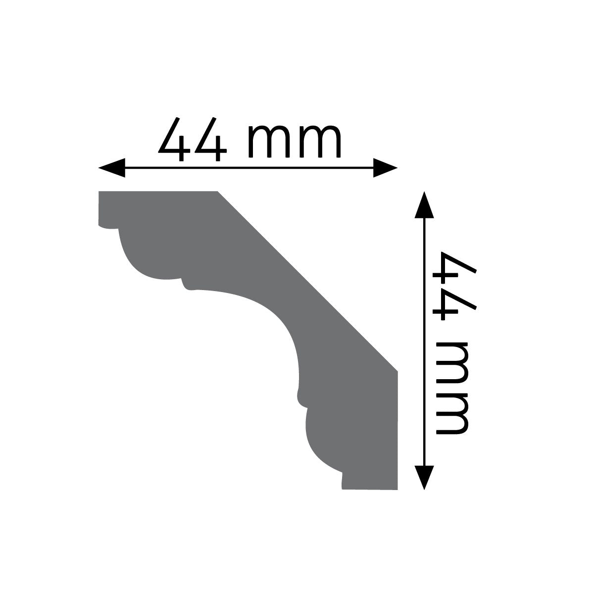 Stuckleiste Ischia – 4,4 × 4,4 cm