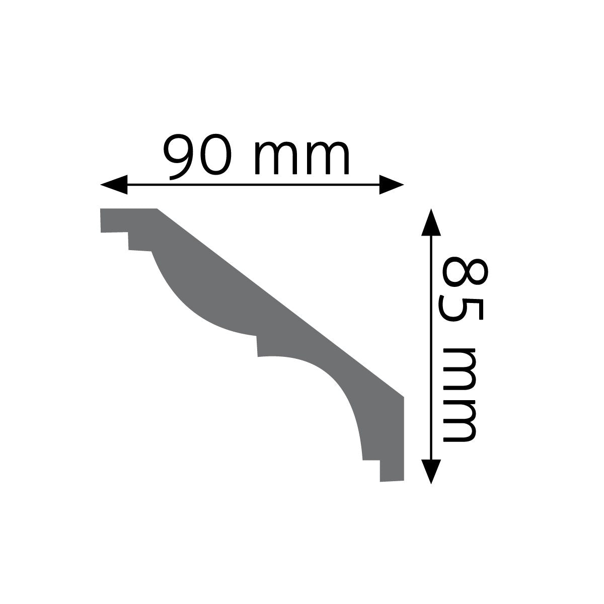 Stuckleiste Latina – 8,5 × 9 cm