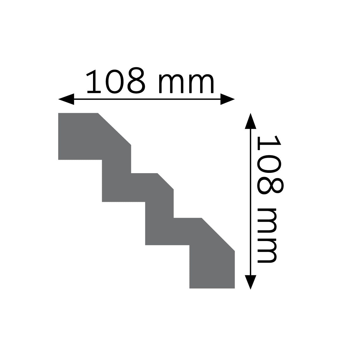 Stuckleiste Lucca – 10,8 × 10,8 cm