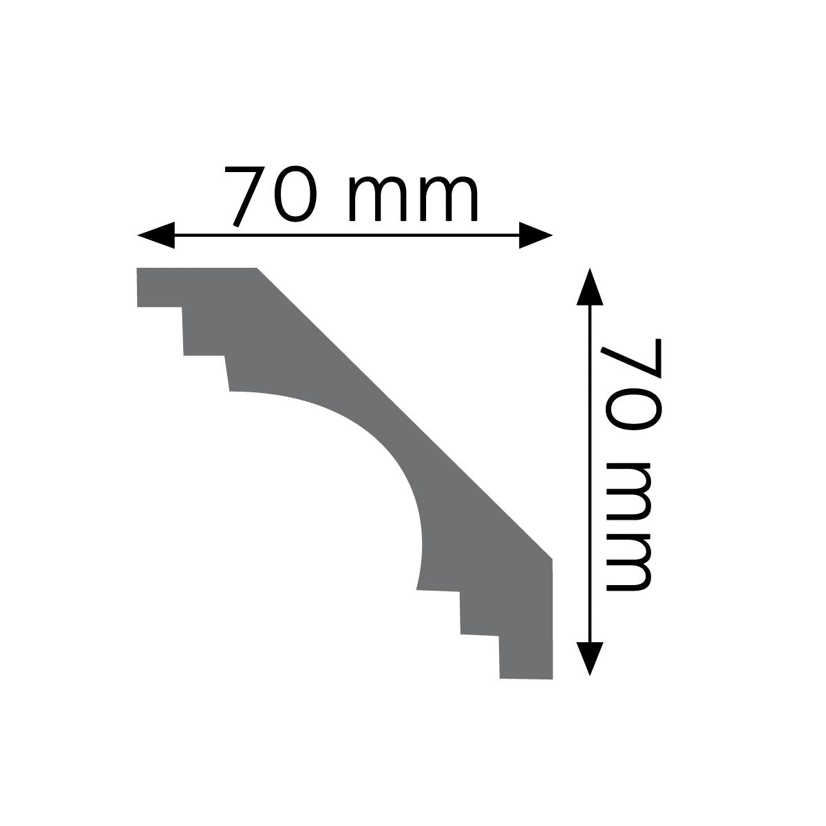 Stuckleiste Ostia – 7 × 7 cm