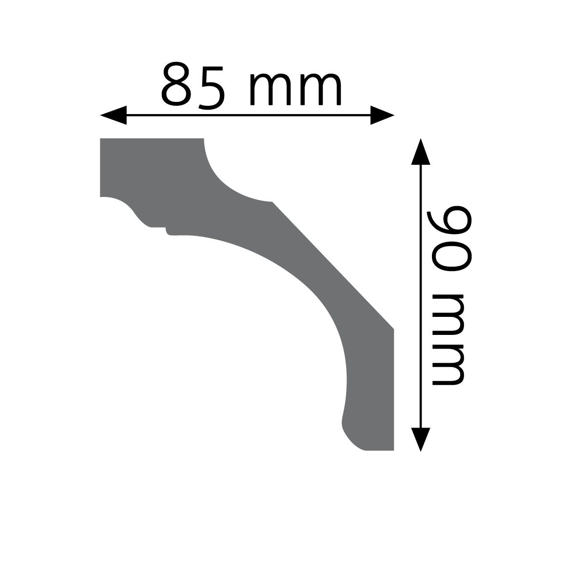 Stuckleiste Pistoia – 9 × 8,5 cm