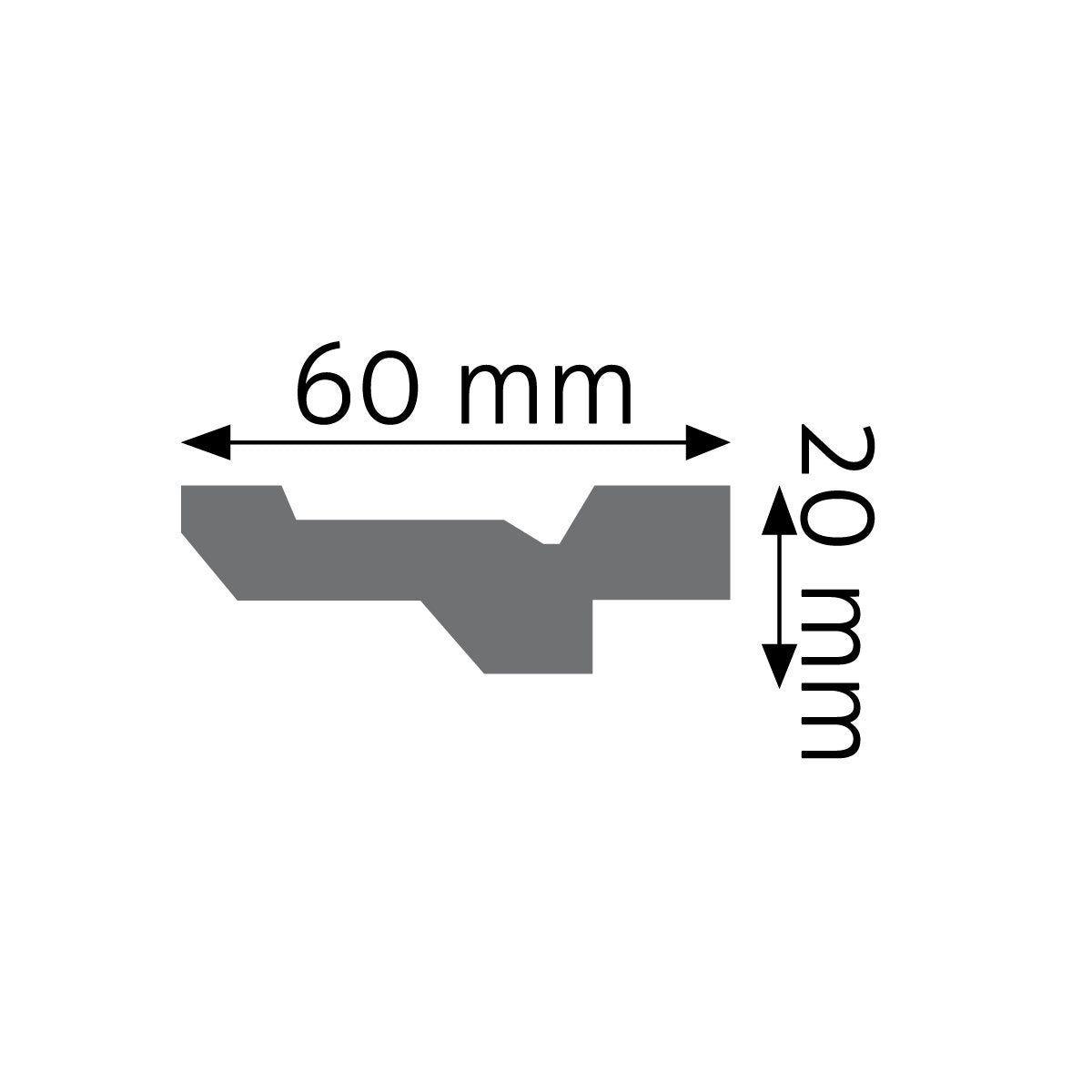 Stuckleiste Positano – 2 × 6 cm