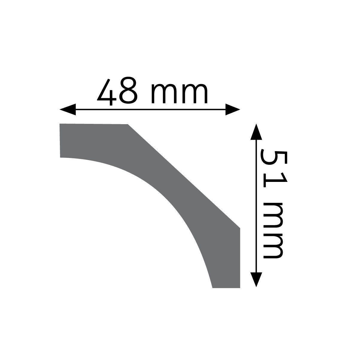 Stuckleiste Salerno – 5,1 × 4,8 cm