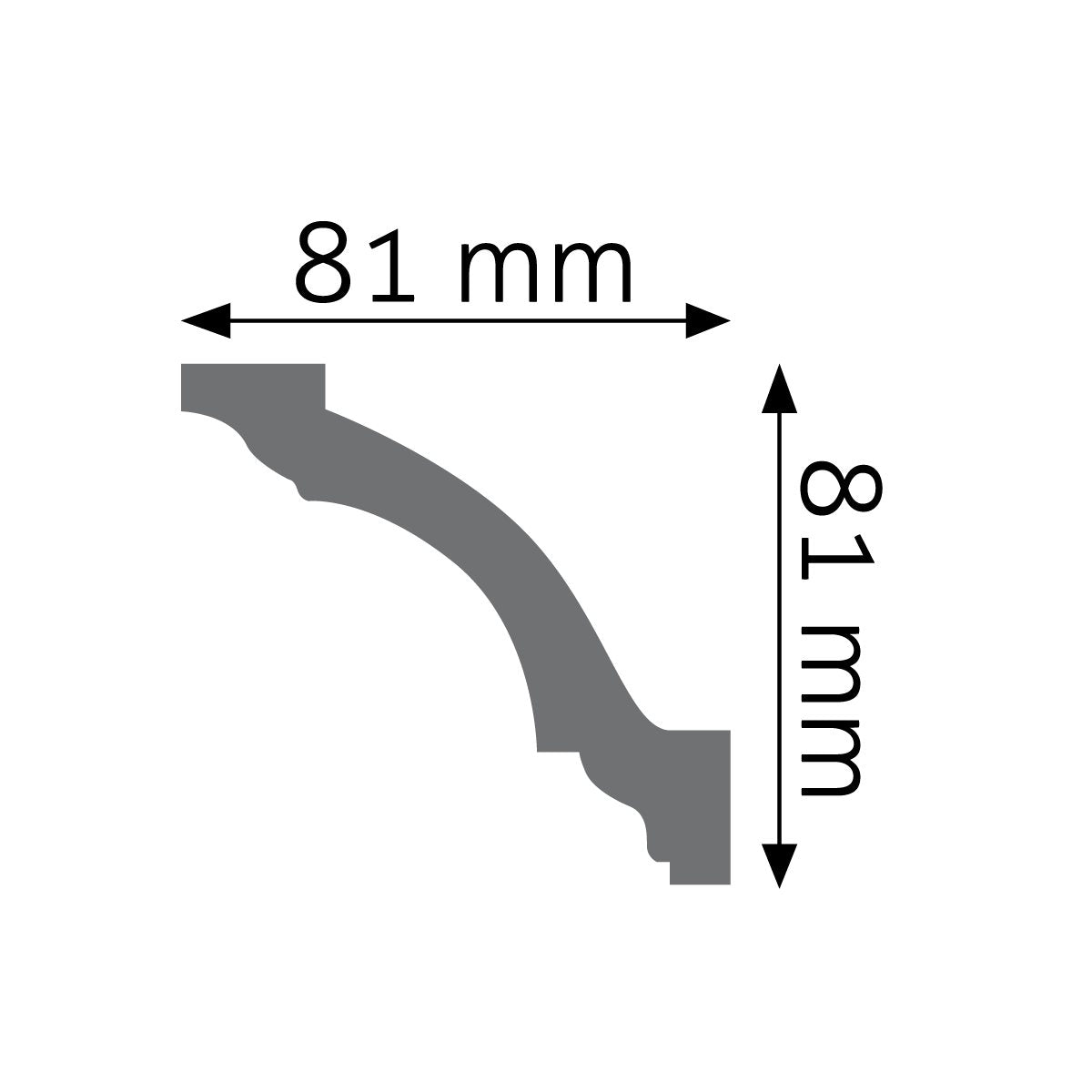 Stuckleiste Sanremo – 8,1 × 8,1 cm