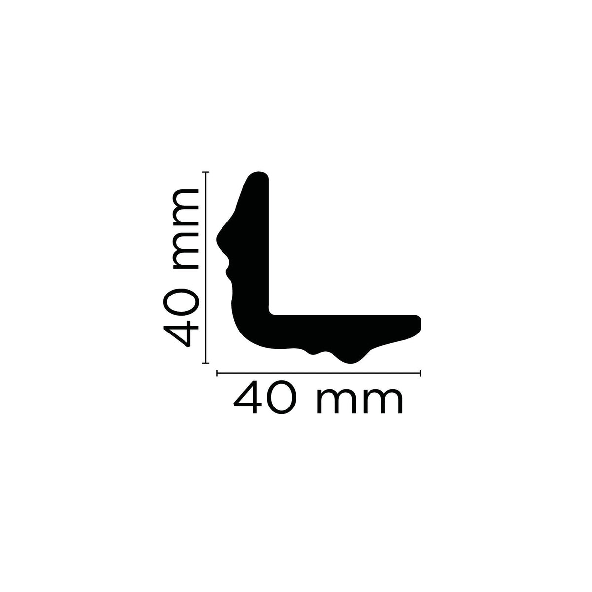 Stuckleiste Tivoli – 4 × 4 cm