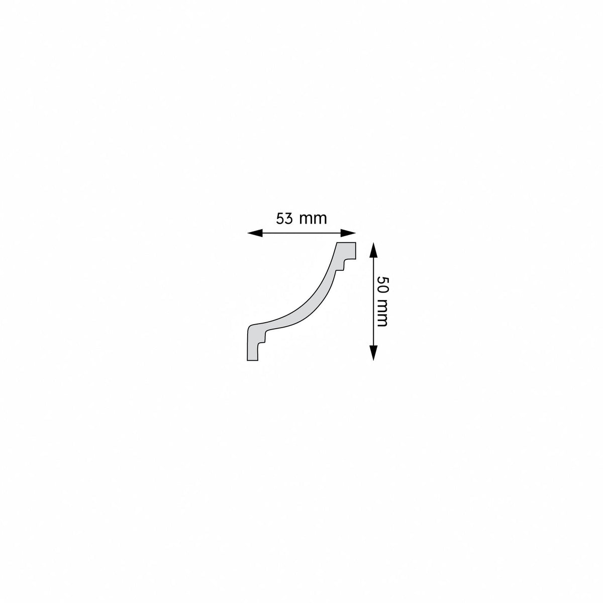 Stuckleiste Todi – 5 × 5,3 cm