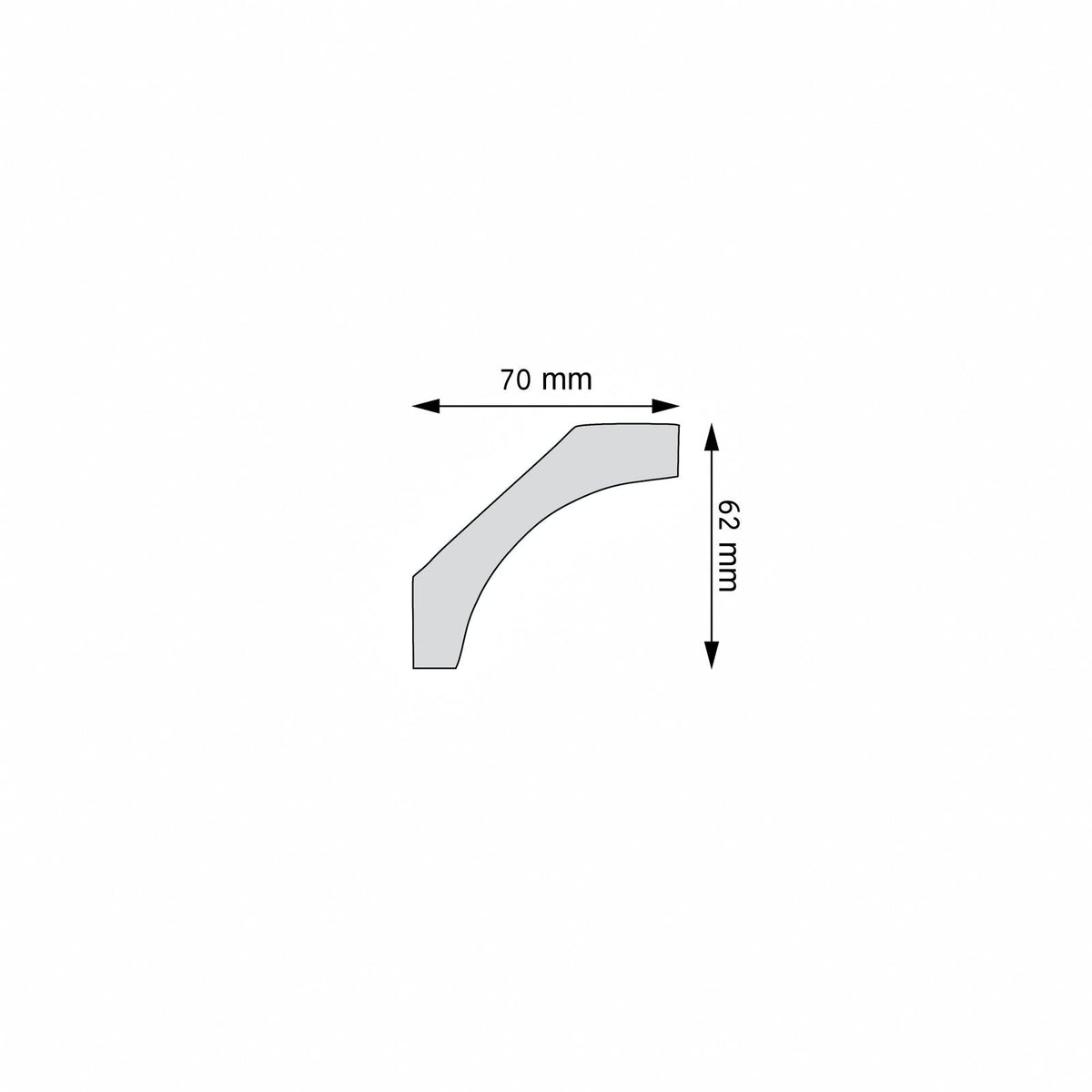 Stuckleiste Trani – 6,2 × 7 cm