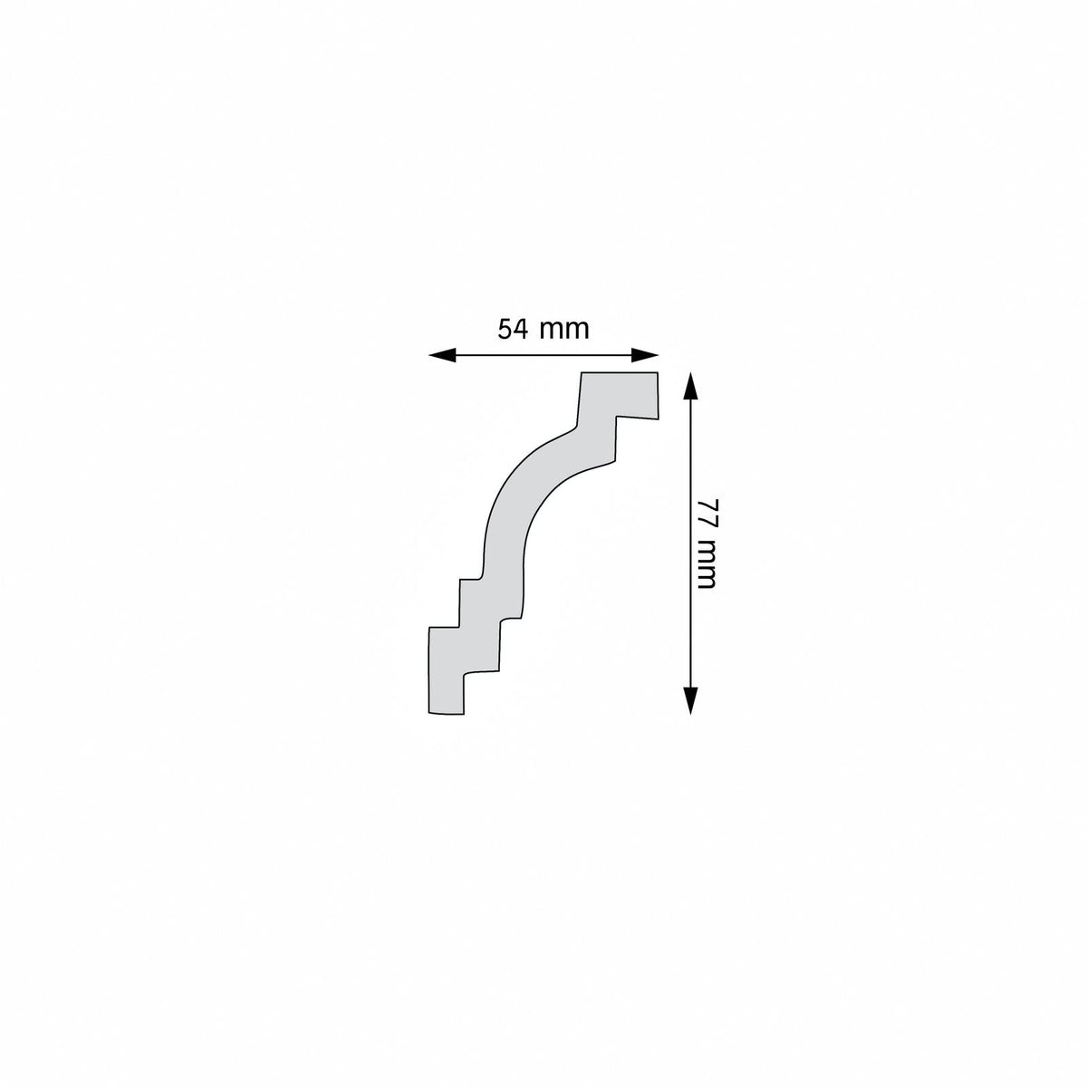 Stuckleiste Varese – 7,7 × 5,4 cm