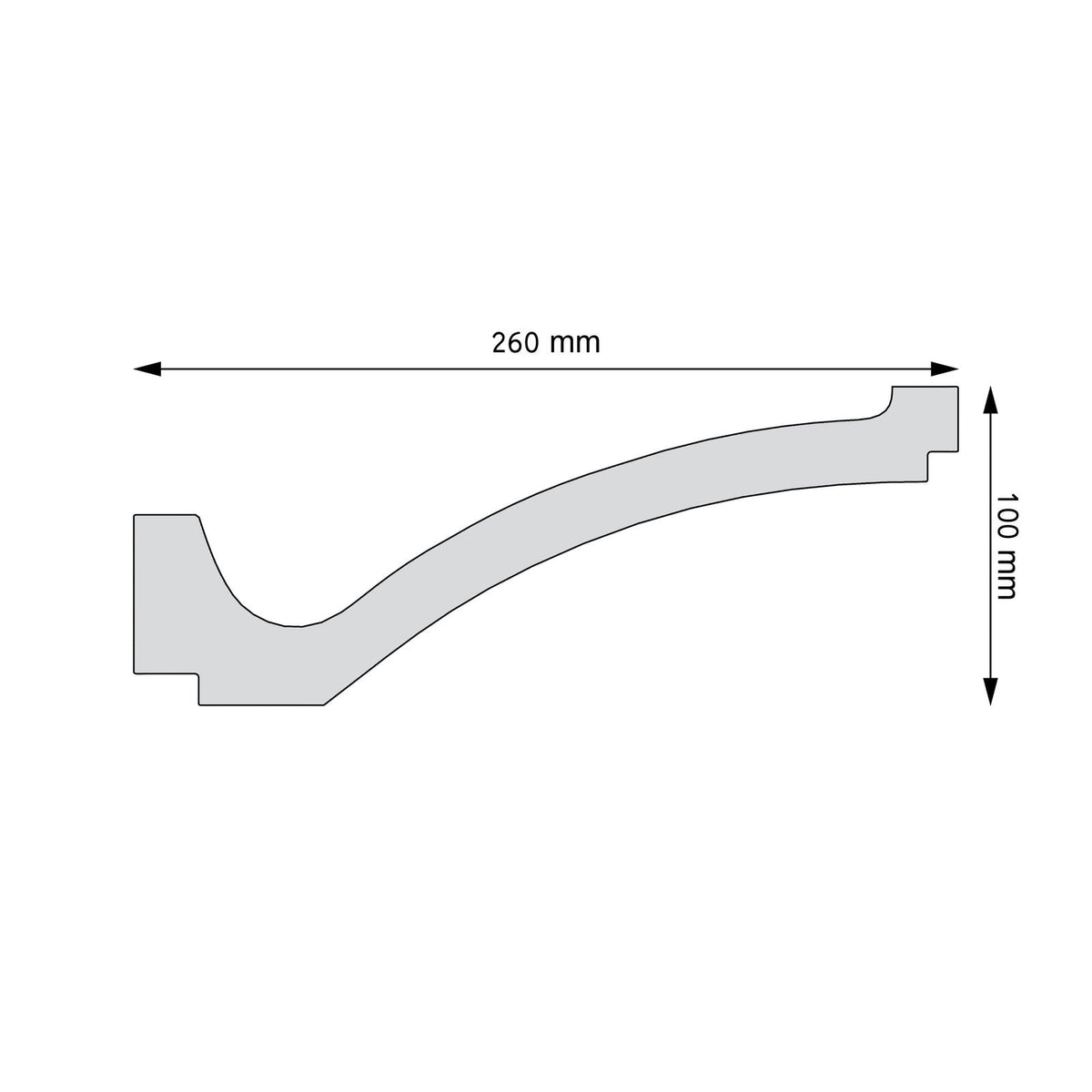 Stuckleiste Benevento – 10 × 26 cm