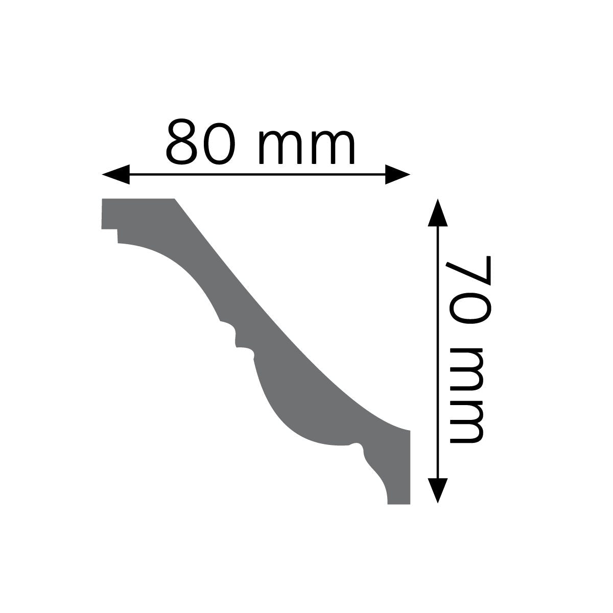 Stuckleiste Asti verziert – 7 × 8 cm