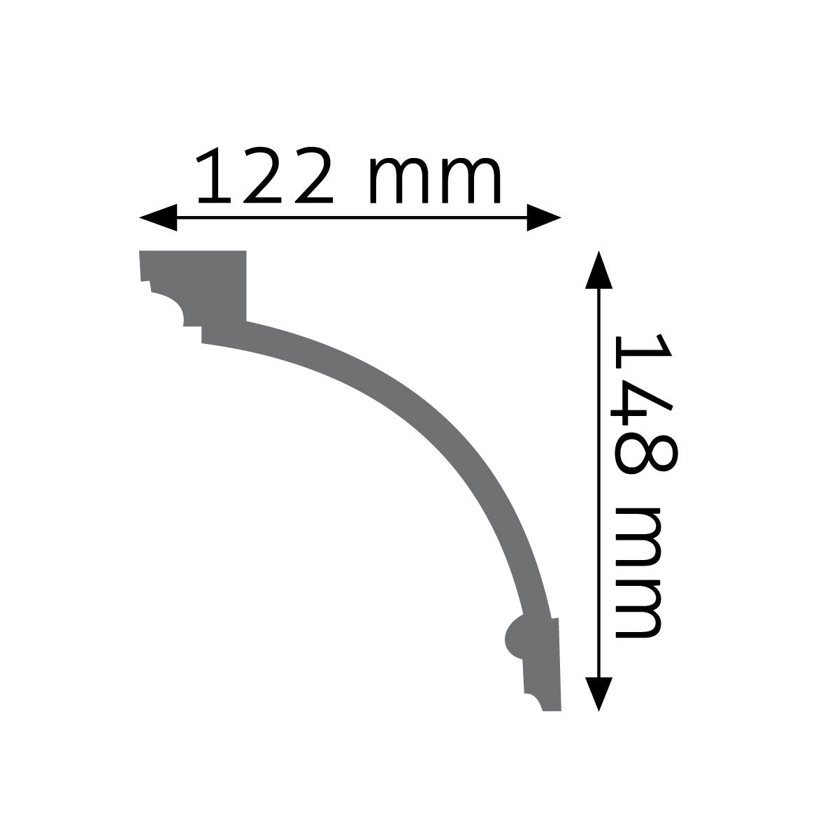 Stuckleiste Ferrara verziert – 14,8 × 12,2 cm