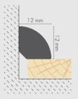 MDF-Viertelstab Chur konvex – 1,2 × 1,2 cm, 220 cm