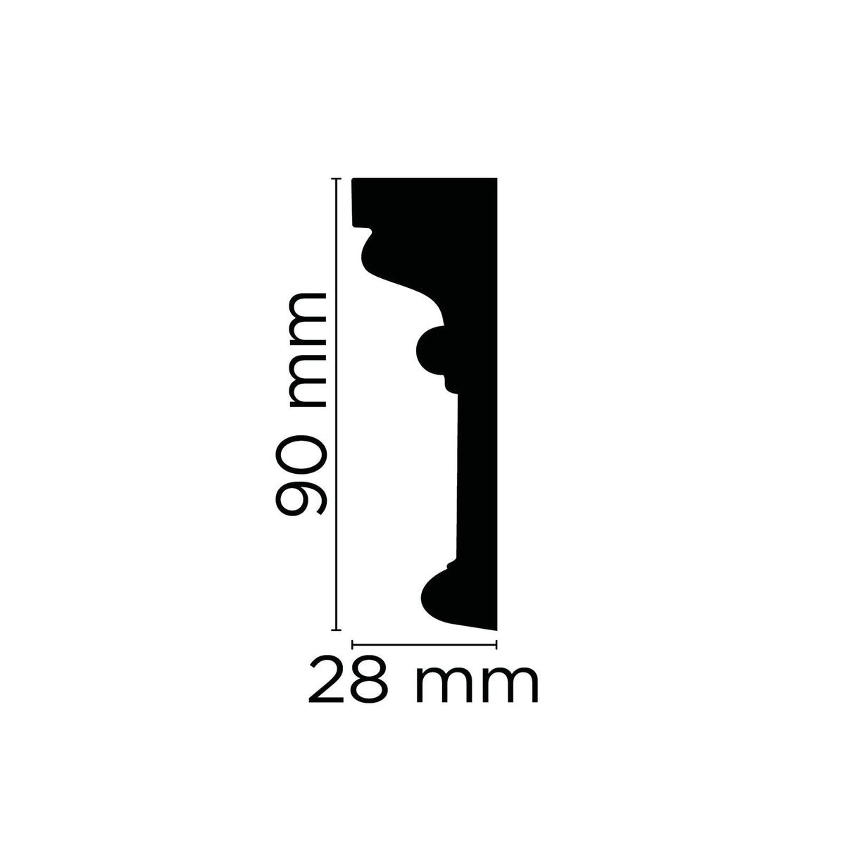 Wandleiste Enna – 9 × 2,8 cm