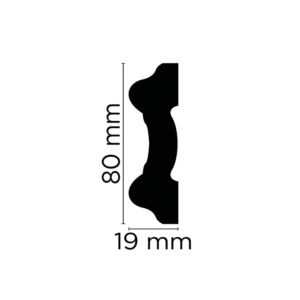 Wandleiste Lugano – 8 × 1,9 cm