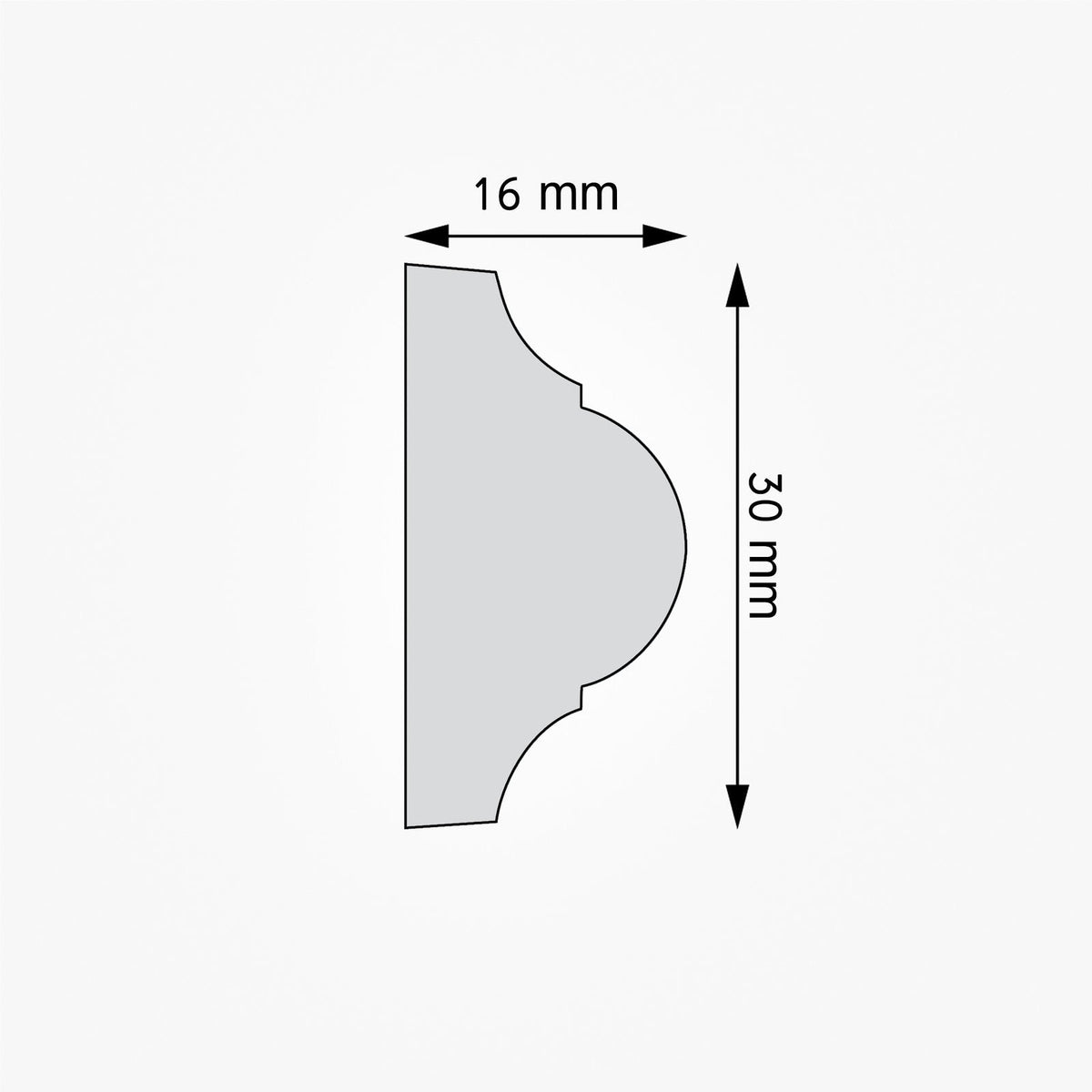 Wandleiste Montalcino – 3 × 1,6 cm