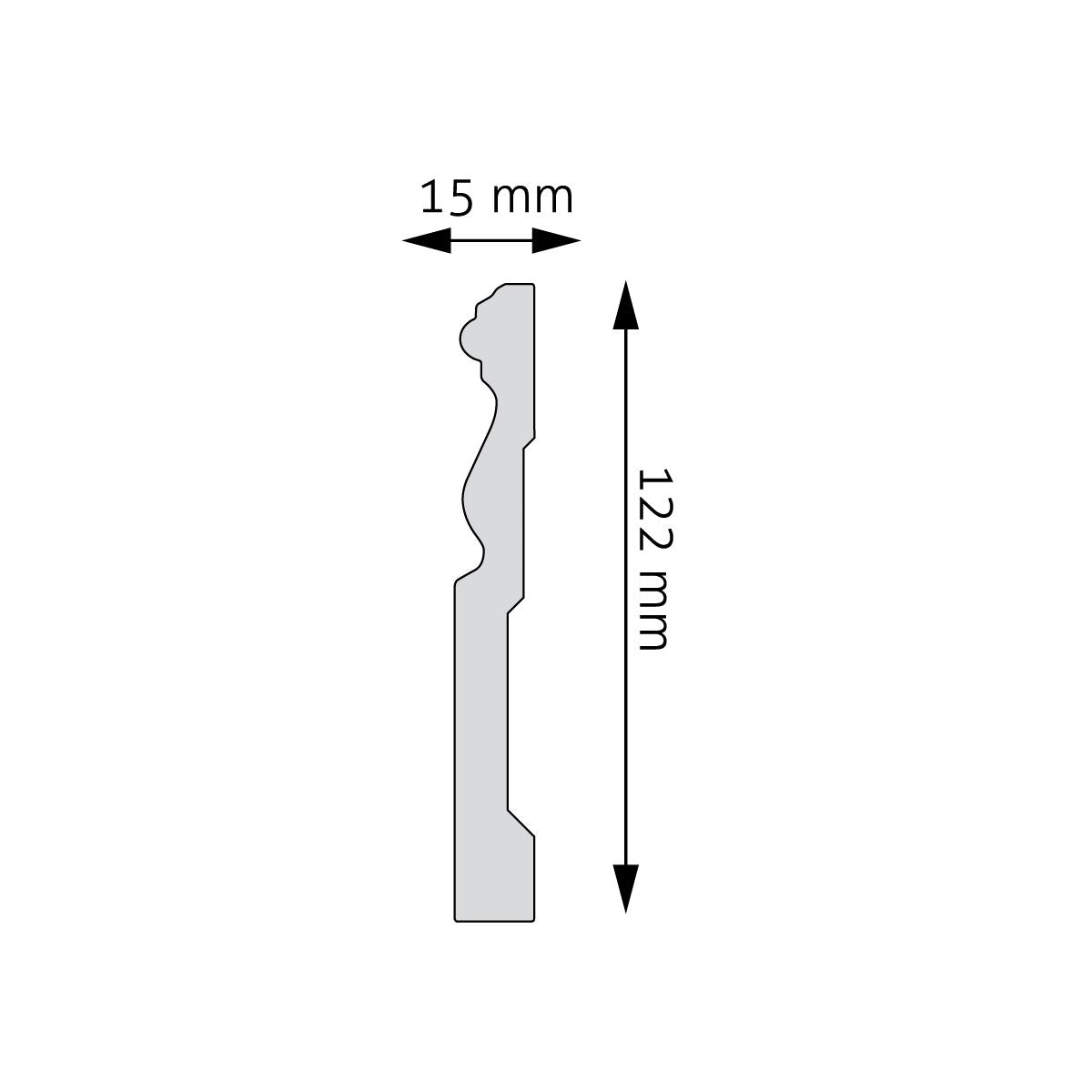 Sockelleiste Alicante – 11,9 × 1,5 cm