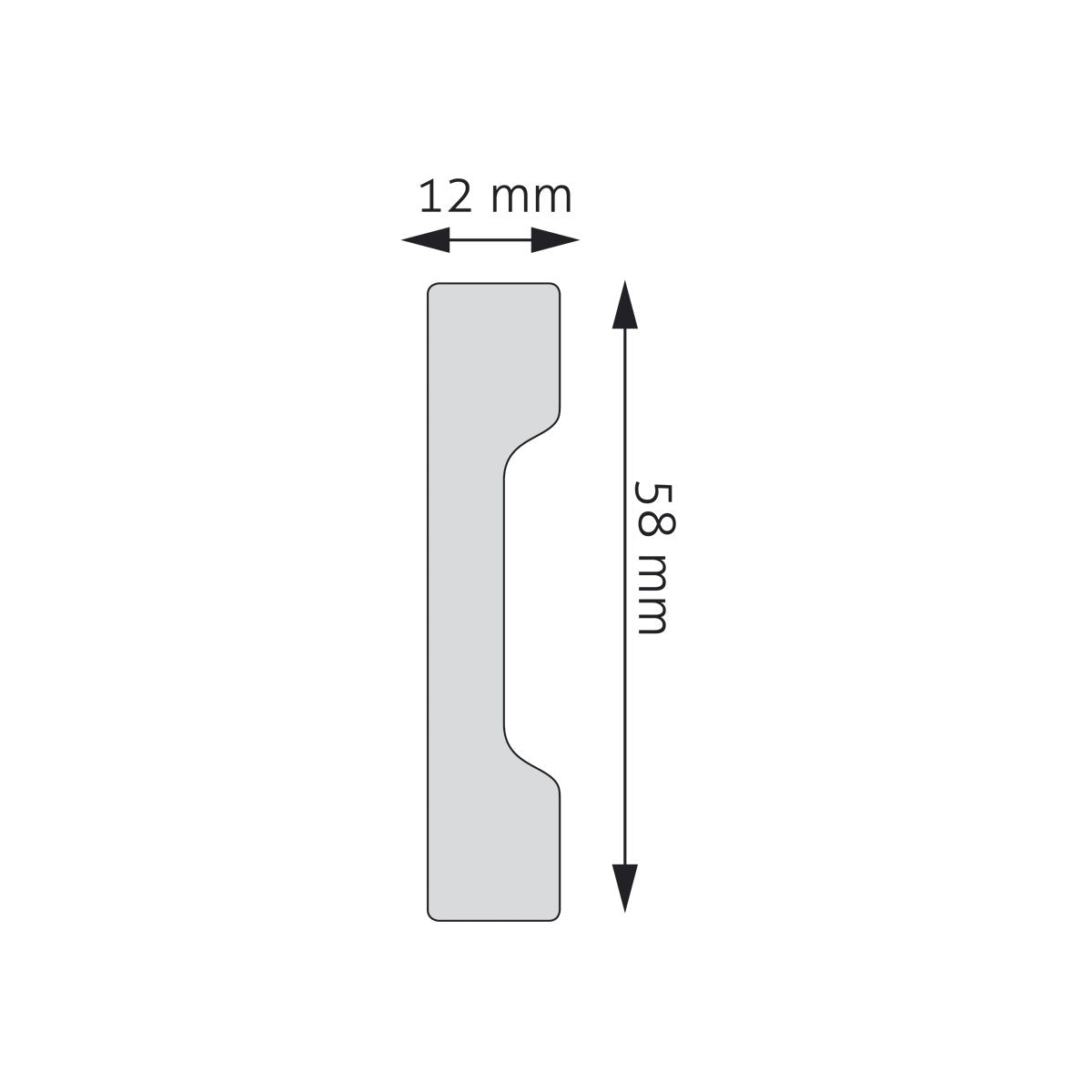 Sockelleiste Bayonne – 5,8 × 1,2 cm