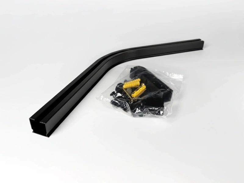 Bogen 135° für Vorhangschiene, schwarz