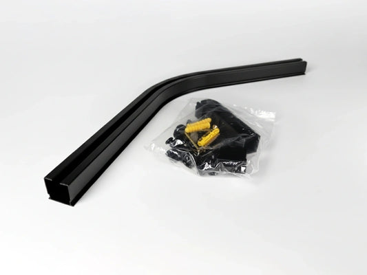 Bogen 135° für Vorhangschiene, schwarz