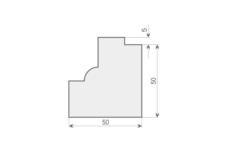 Stuckprofil Bossensteine "Berlin" - 5cm
