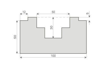 Stuckprofil Bossensteine "Hannover" - 10cm