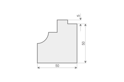 Stuckprofil Bossensteine "Lyon" - 5cm