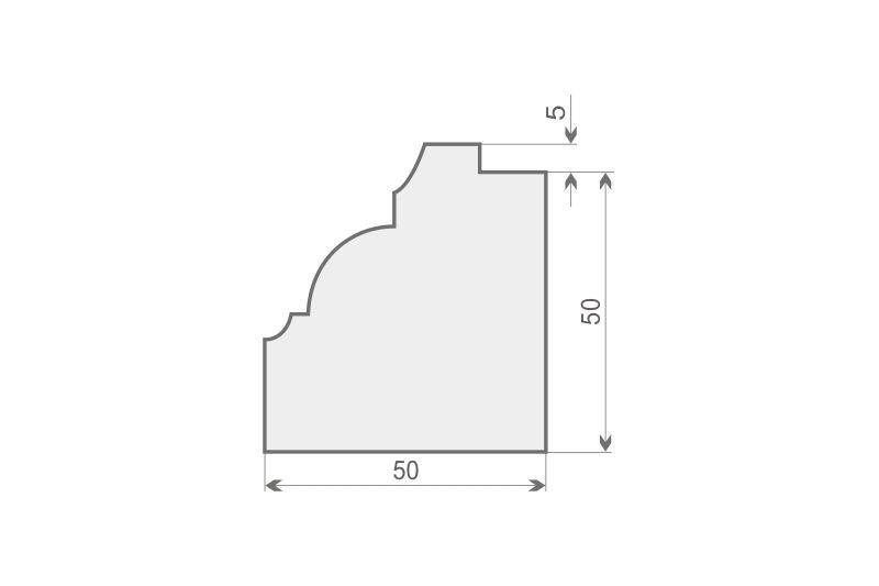 Stuckprofil Bossensteine "Malaga" - 5cm