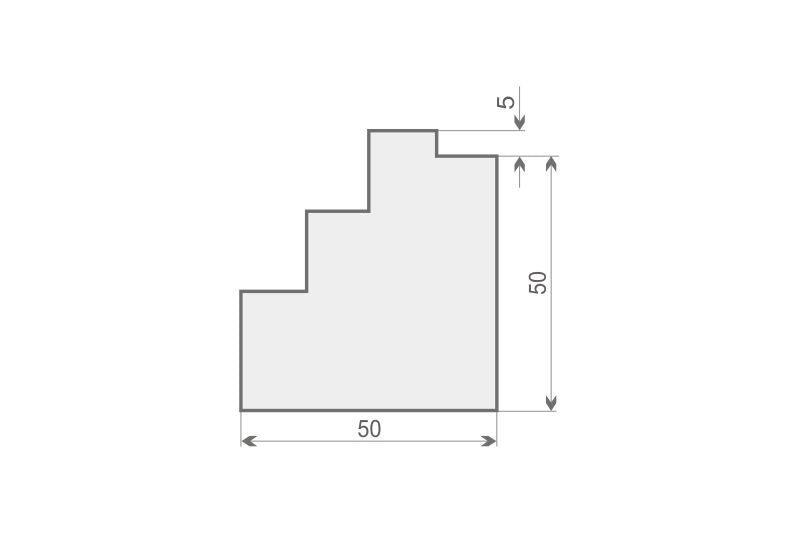 Stuckprofil Bossensteine "Posen" - 5cm