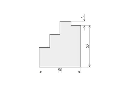 Stuckprofil Bossensteine "Posen" - 5cm