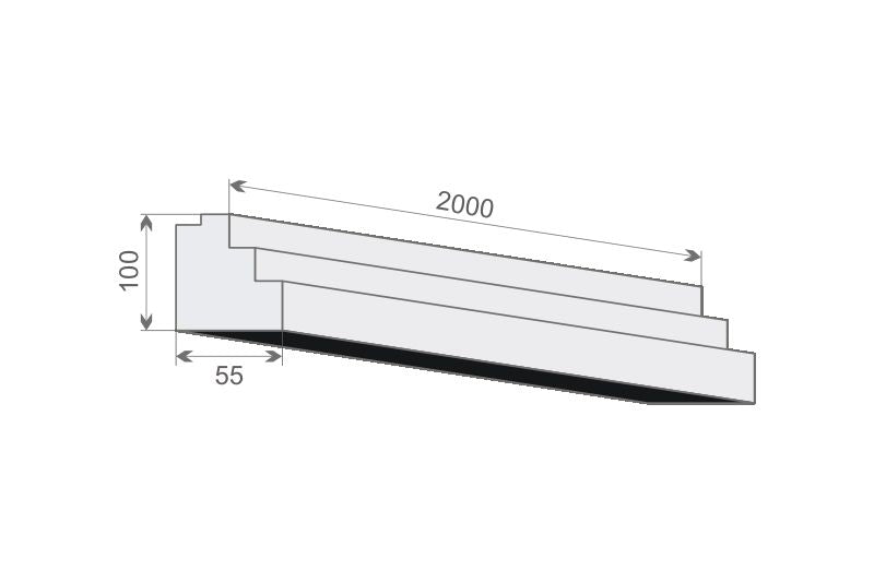 Stuckprofil Bossensteine "Posen" - 5cm