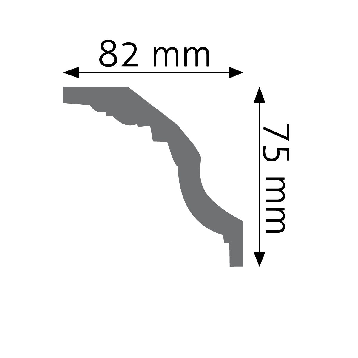 Stuckleiste Forlì – 7,5 × 8,2 cm