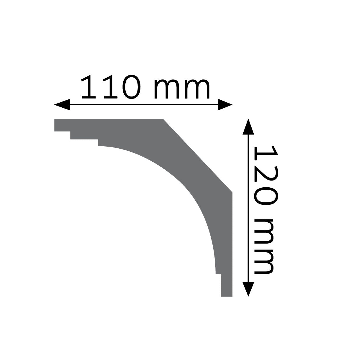 Stuckleiste Gaeta – 11 × 12 cm