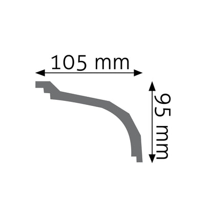 Stuckleiste Imperia – 9,5 × 10,5 cm