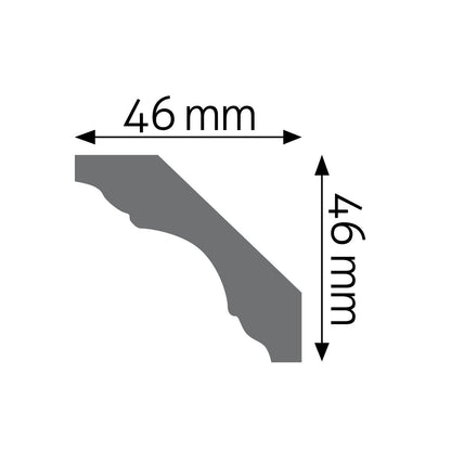 Stuckleiste Ivrea – 4,6 × 4,6 cm
