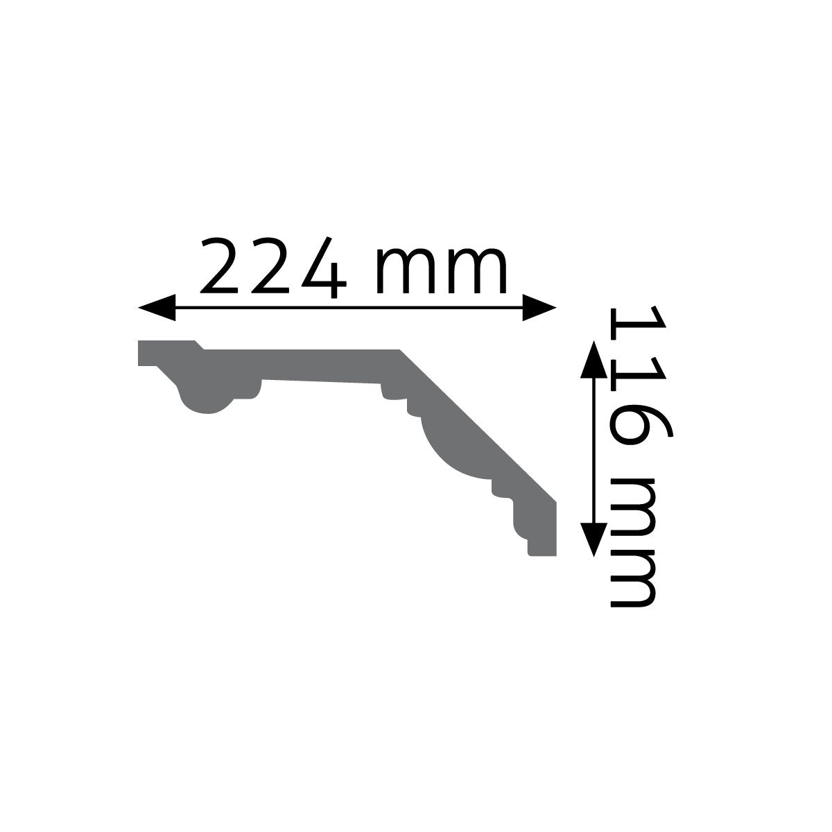 Stuckleiste Livorno – 11,6 × 22,4 cm
