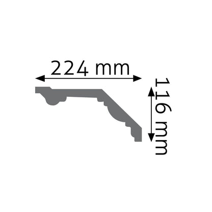 Stuckleiste Livorno – 11,6 × 22,4 cm