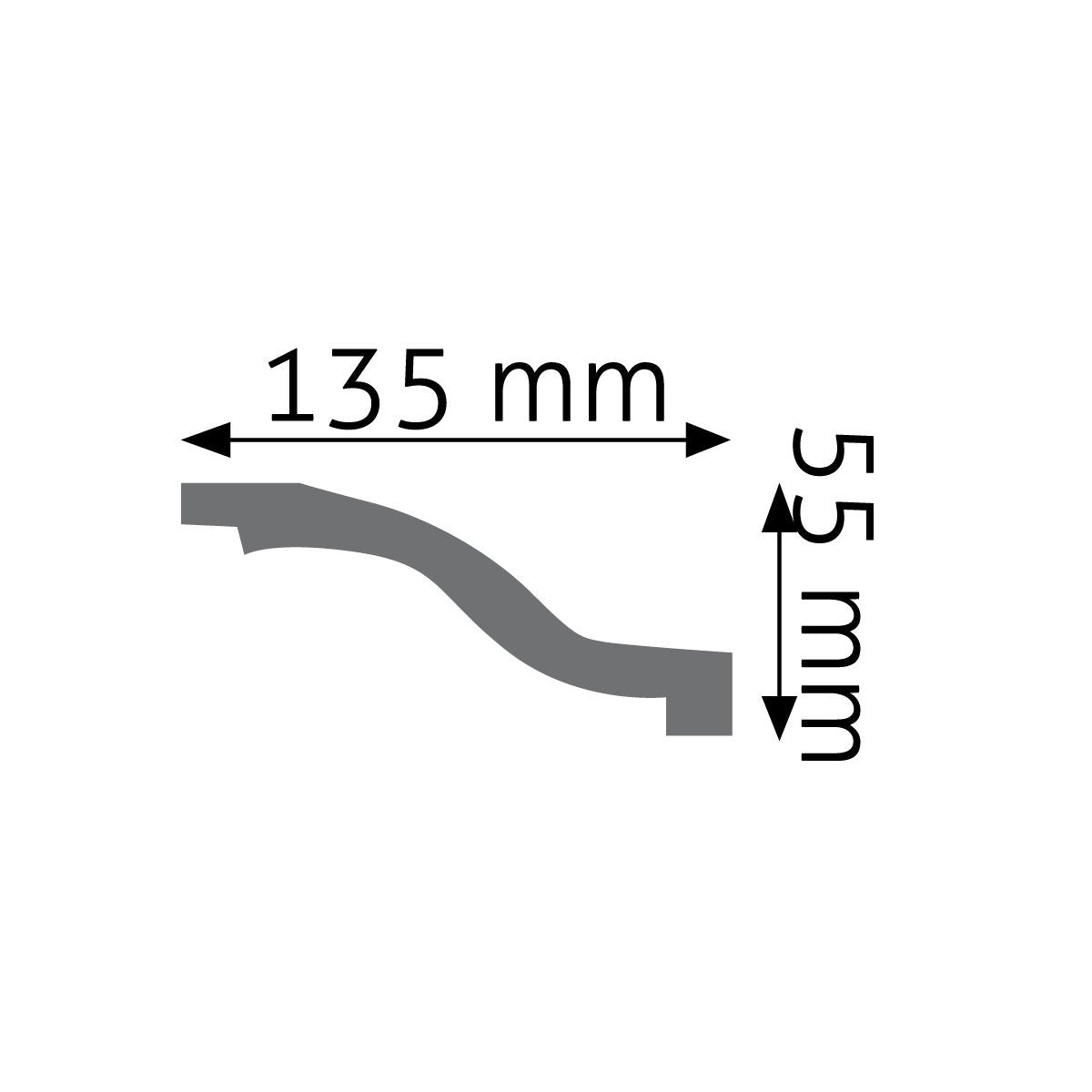 Stuckleiste Lodi – 5,5 × 13,5 cm