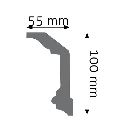 Stuckleiste Matera – 4 × 4 cm