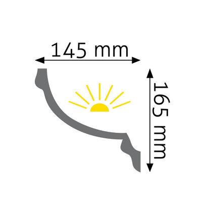 Stuckleiste Messina – 16,5 × 14,5 cm