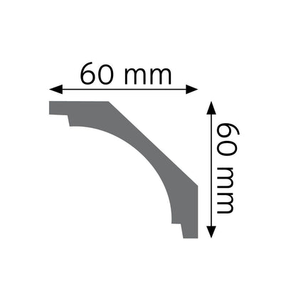 Stuckleiste Novara – 6 × 6 cm