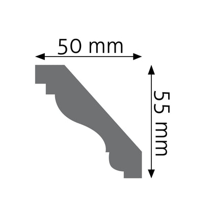 Stuckleiste Orvieto – 5,5 × 5 cm