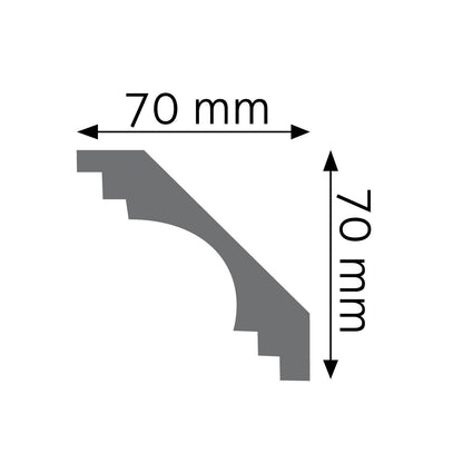 Stuckleiste Ostia – 7 × 7 cm