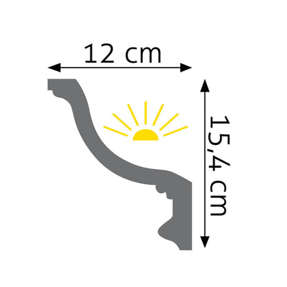 Stuckleiste Pesaro – 15,4 × 12 cm