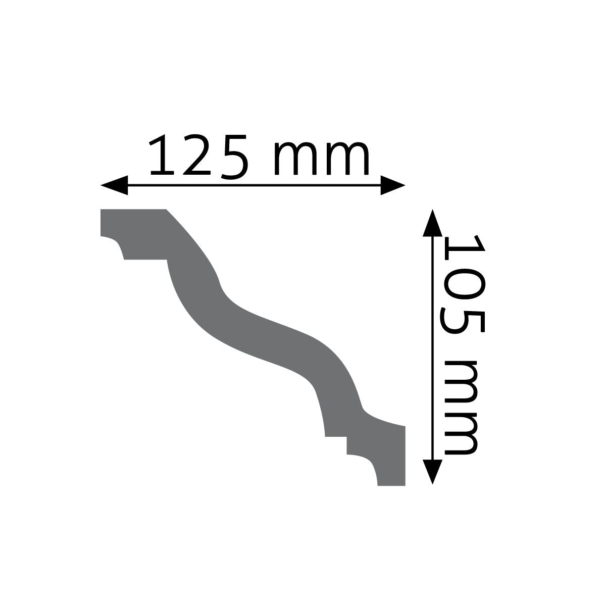 Stuckleiste Piacenza – 10,5 × 12,5 cm
