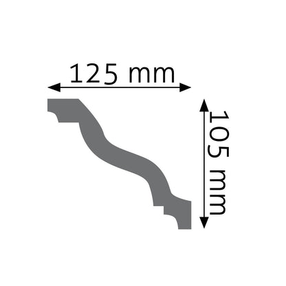 Stuckleiste Piacenza – 10,5 × 12,5 cm