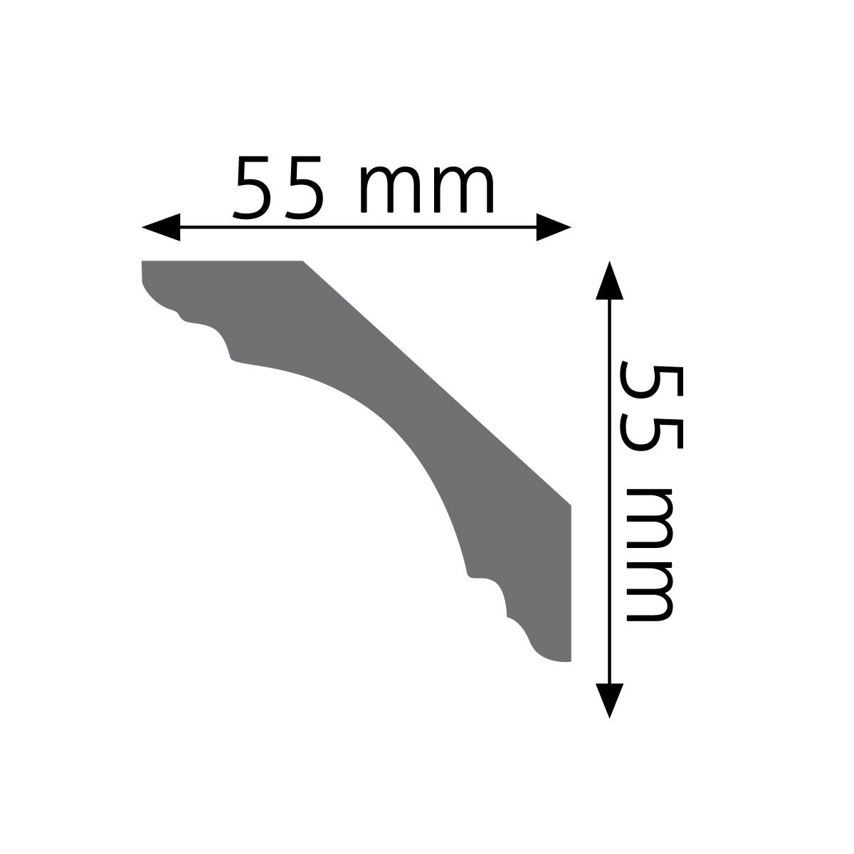 Stuckleiste Portofino – 5,5 × 5,5 cm