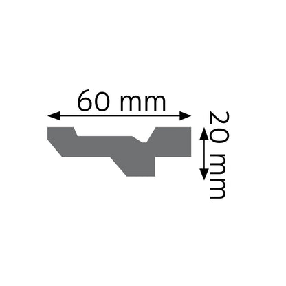 Stuckleiste Positano – 2 × 6 cm