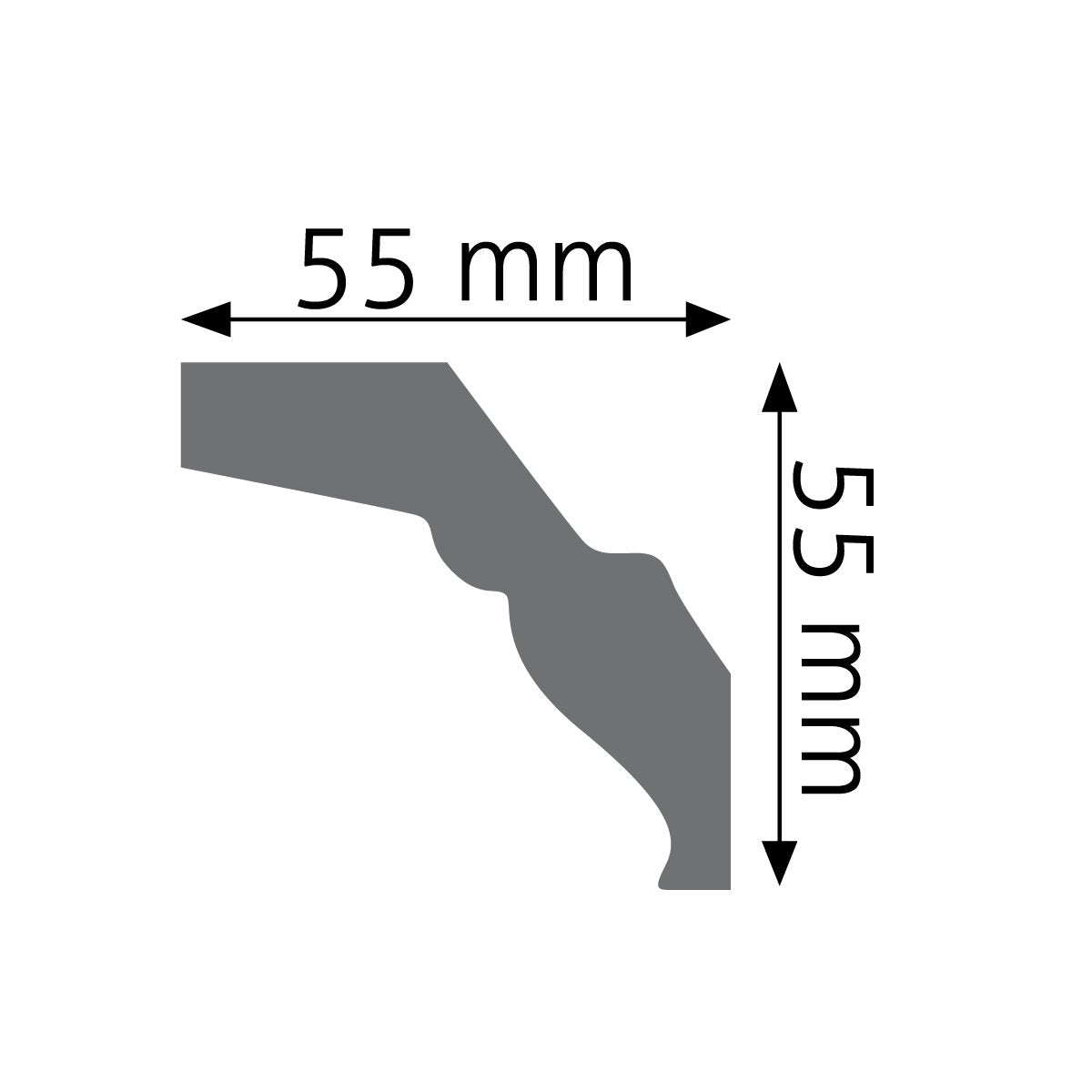 Stuckleiste Ragusa – 5,5 × 5,5 cm